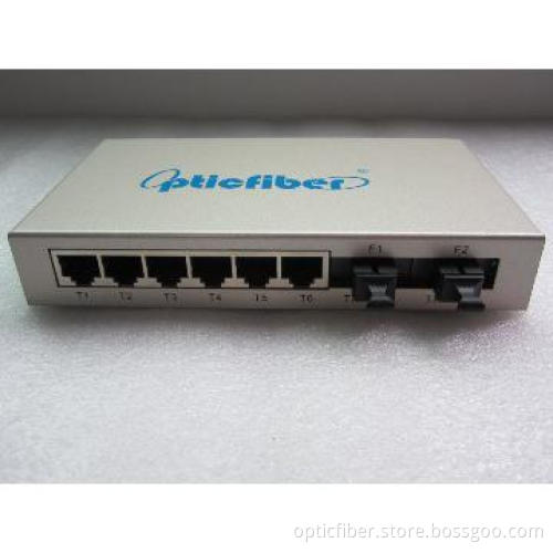 10/100 2-port Fx SC/SM+6-port RJ45 Fiber Switch